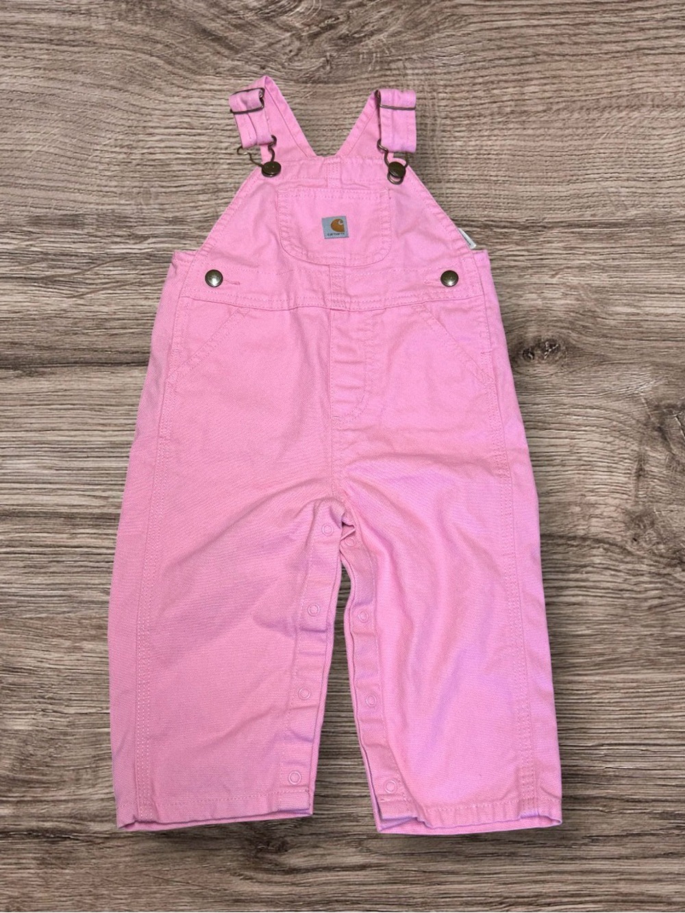 Like new! Carhartt Infant Girls' Canvas Bib Loose Fit Overalls 12 Months